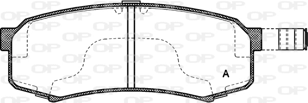 Kit de plaquettes de frein, frein à disque OPEN PARTS BPA0413.04