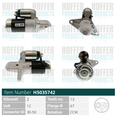 Démarreur HOFFER H5035742