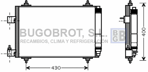 Condenseur, climatisation BUGOBROT 62-PE5286
