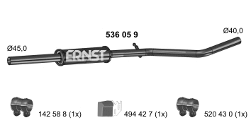 Silencieux central ERNST 536059
