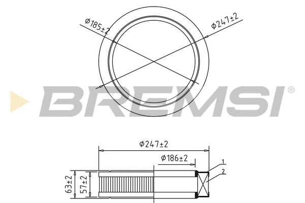 Filtre à air BREMSI FA1631