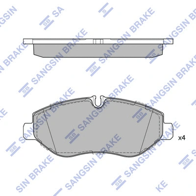 Kit de plaquettes de frein, frein à disque Hi-Q SP4410