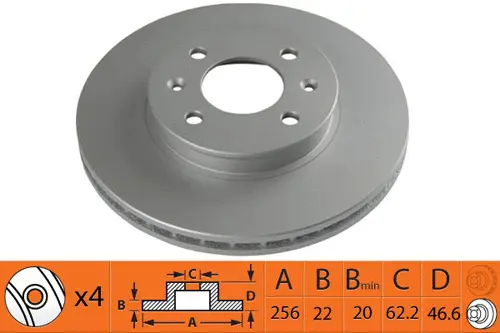 Disque de frein SB BR11122T