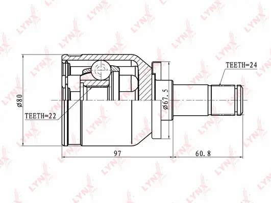 Jeu de joints, arbre de transmission LYNXAUTO CI-4602