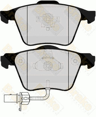 Kit de plaquettes de frein, frein à disque Brake ENGINEERING PA1620