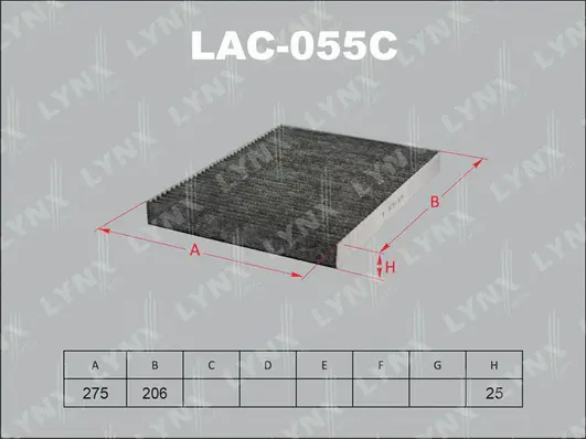 Filtre, air de l'habitacle LYNXAUTO LAC-055C