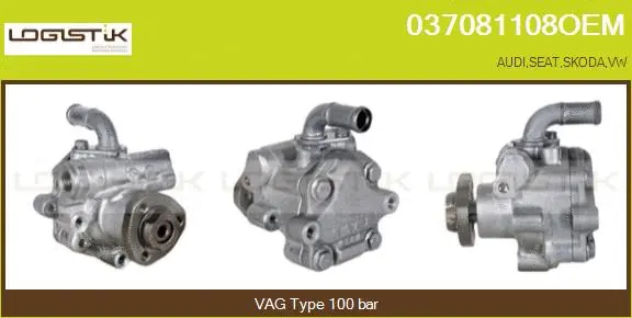 Pompe hydraulique, direction LGK 037081108OEM