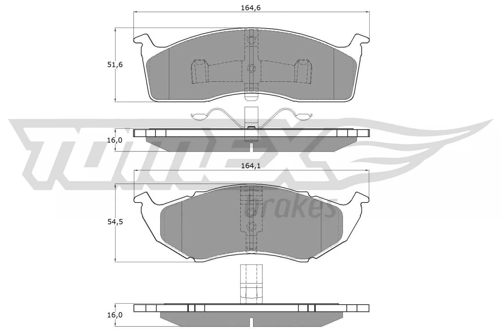 Kit de plaquettes de frein, frein à disque TOMEX Brakes TX 15-34