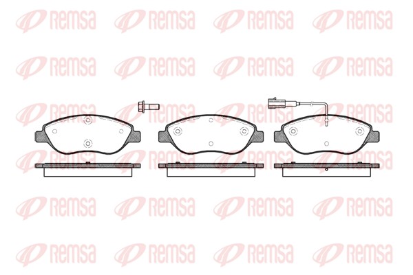 Kit de plaquettes de frein, frein à disque REMSA 0860.01