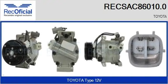 Compresseur, climatisation RECOFICIAL RECSAC86010.0