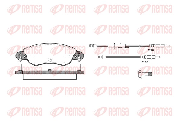 Kit de plaquettes de frein, frein à disque REMSA 0829.04