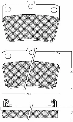Kit de plaquettes de frein, frein à disque BSF 10748