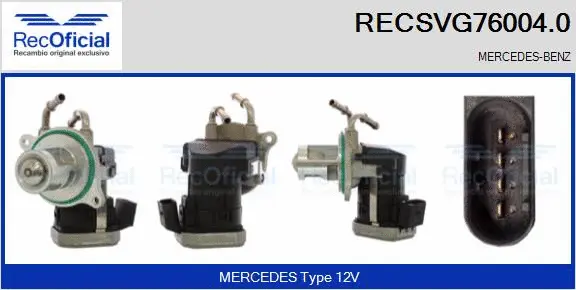Vanne EGR RECOFICIAL RECSVG76004.0