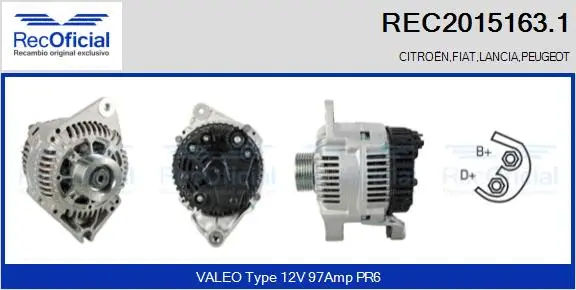 Alternateur RECOFICIAL REC2015163.1