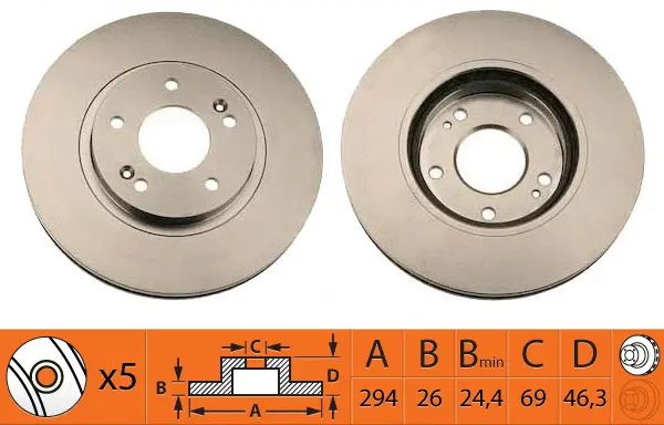 Disque de frein SB BR11114T