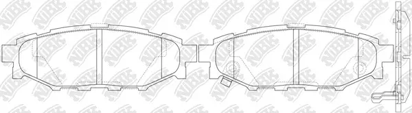 Kit de plaquettes de frein, frein à disque NiBK PN7501