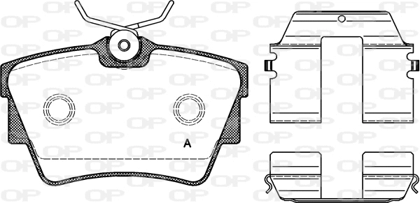 Kit de plaquettes de frein, frein à disque OPEN PARTS BPA0591.20