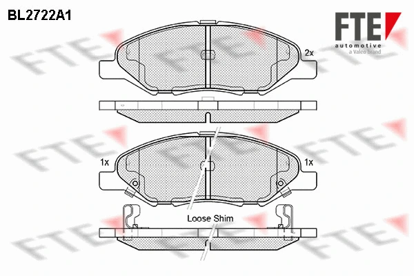 Kit de plaquettes de frein, frein à disque FTE 9010947