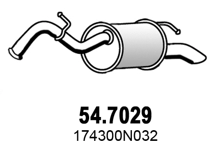 Silencieux arrière ASSO 54.7029