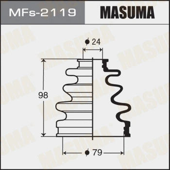 Jeu de joints-soufflets, arbre de commande MASUMA MFs-2119