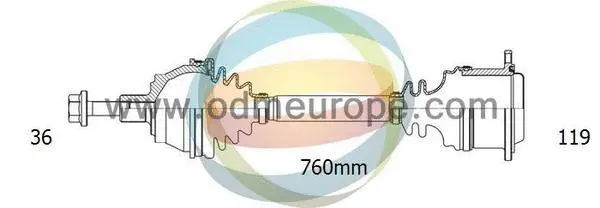 Arbre de transmission 4X4 ESTANFI EST-18-216090