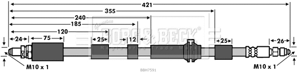 Flexible de frein BORG & BECK BBH7591