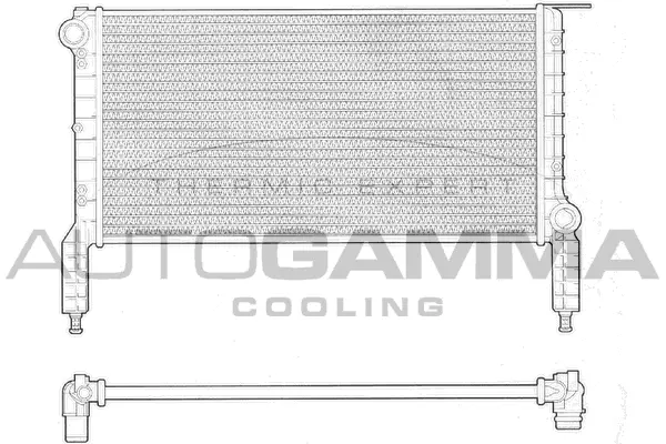 Radiateur, refroidissement du moteur AUTOGAMMA 102964
