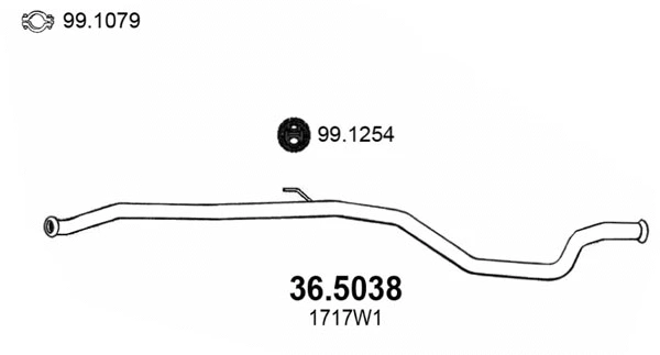 Tuyau d'échappement ASSO 36.5038