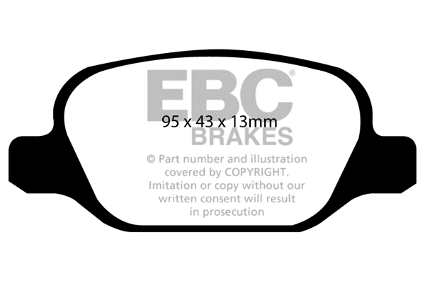 Kit de plaquettes de frein, frein à disque EBC Brakes DP21338