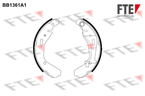 Jeu de mâchoires de frein FTE 9100109