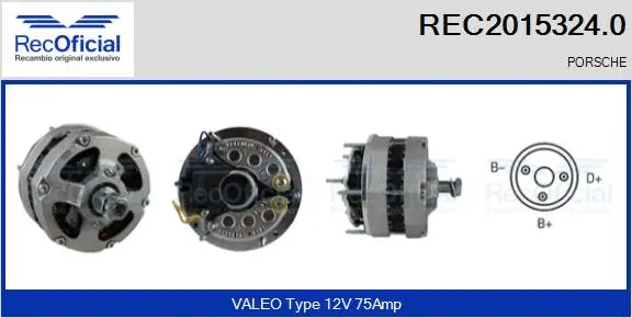 Alternateur RECOFICIAL REC2015324.0