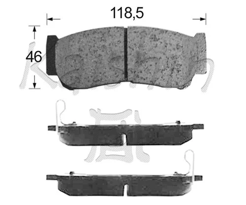 Kit de plaquettes de frein, frein à disque KAISHIN FK11201