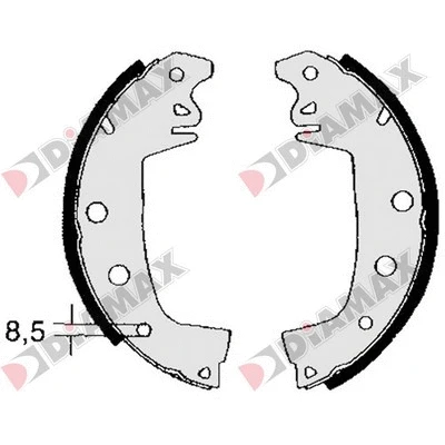 Jeu de mâchoires de frein DIAMAX N01032