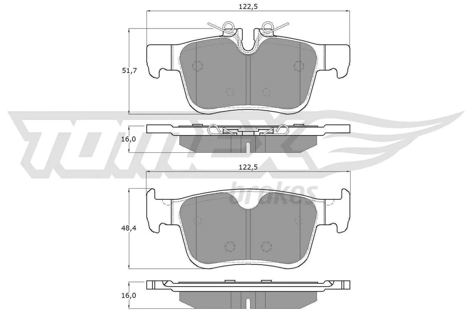 Kit de plaquettes de frein, frein à disque TOMEX Brakes TX 18-87