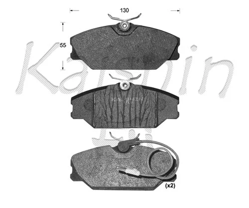 Kit de plaquettes de frein, frein à disque KAISHIN FK10078