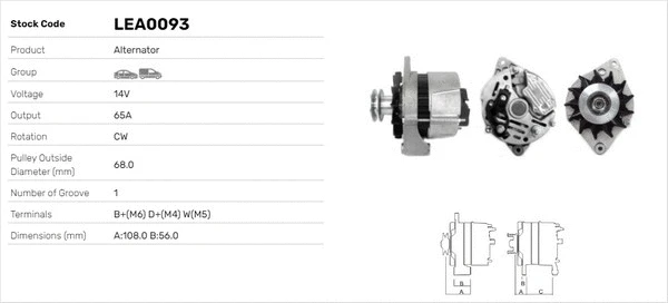 Alternateur LUSA LEA0093