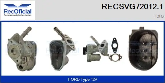 Vanne EGR RECOFICIAL RECSVG72012.1