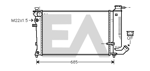 Radiateur, refroidissement du moteur EACLIMA 31R10096