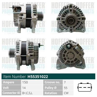 Alternateur HOFFER H55351022
