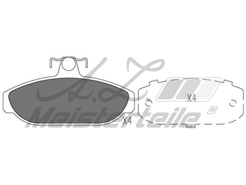 Kit de plaquettes de frein, frein à disque A.Z. Meisterteile AZMT-44-022-1831