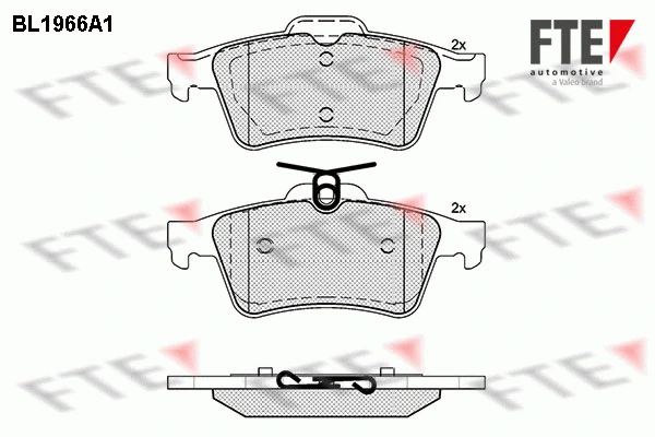 Kit de plaquettes de frein, frein à disque FTE 9010548