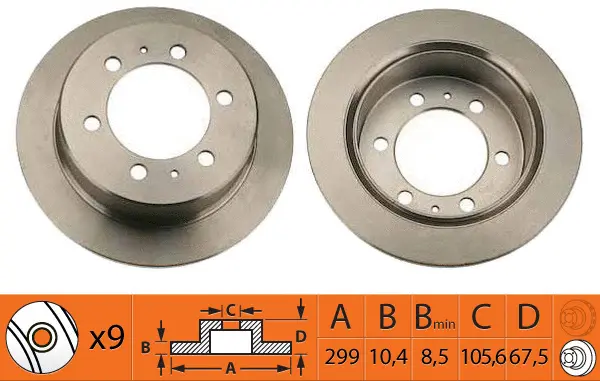 Disque de frein SB BR14101
