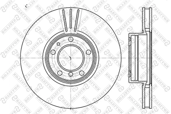 Disque de frein STELLOX 6020-1544V-SX