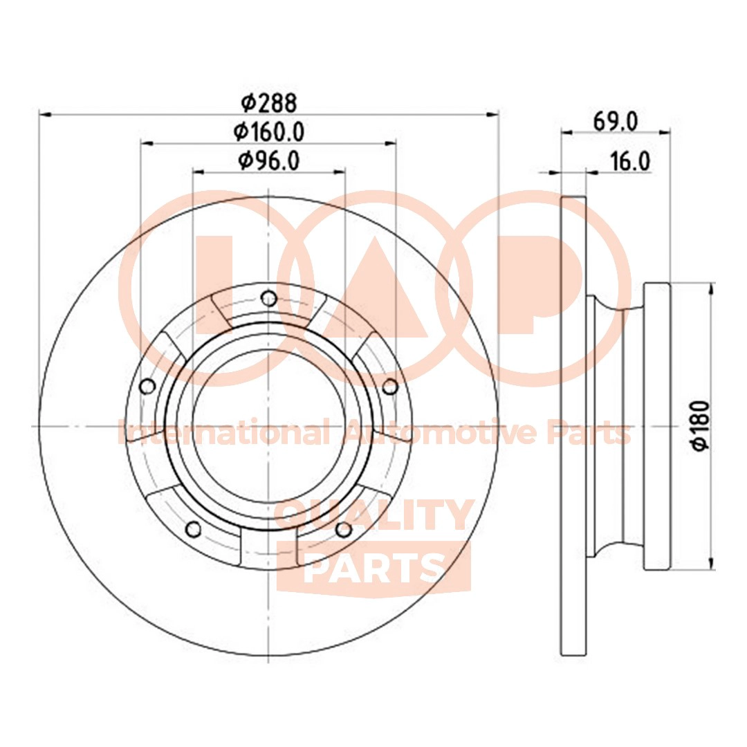 Disque de frein IAP QUALITY PARTS 709-04051