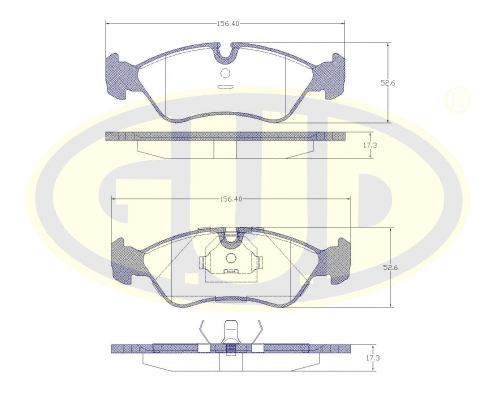 Kit de plaquettes de frein, frein à disque G.U.D. GBP028620