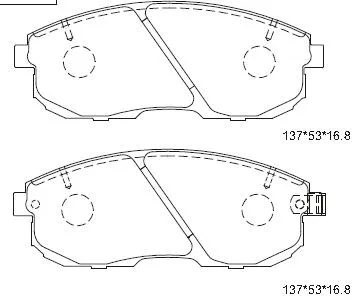 Kit de plaquettes de frein, frein à disque ASIMCO KD1710