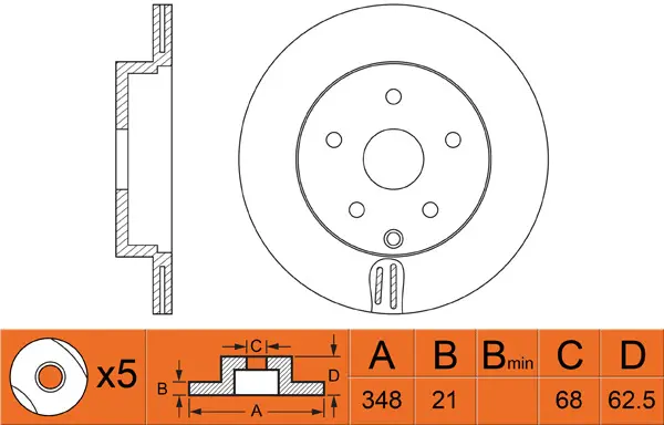 Disque de frein FIT FR0535V