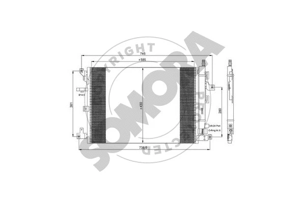 Condenseur, climatisation SOMORA 364060A
