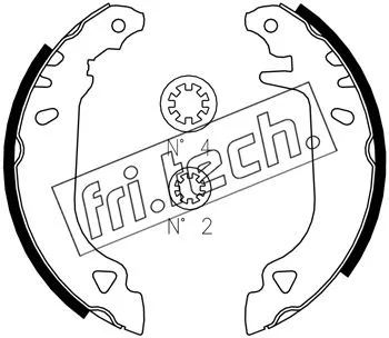 Jeu de mâchoires de frein fri.tech. 1034.090S