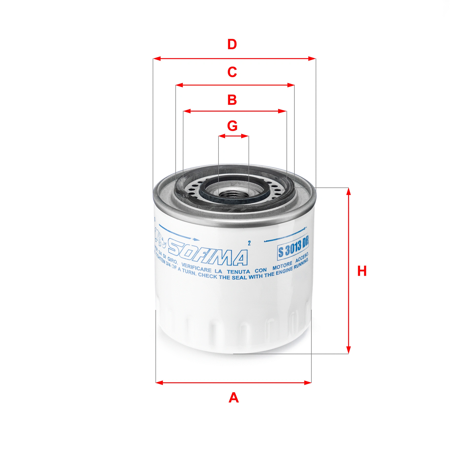 Filtre à huile SOFIMA S 3013 DR
